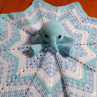 blue elephant lovey